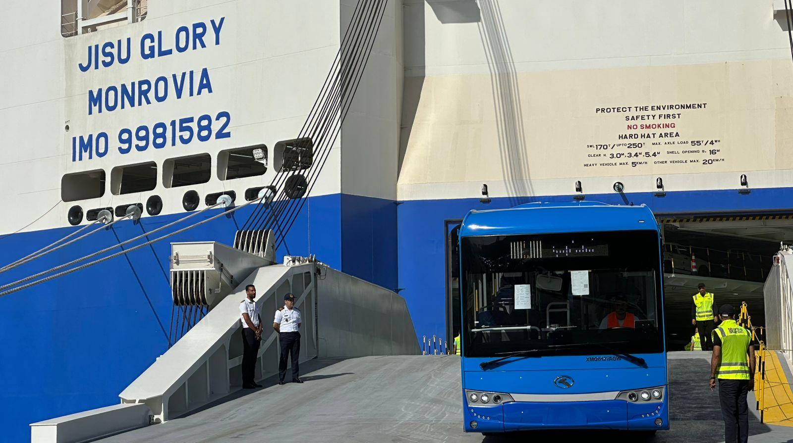  وصول دفعة جديدة من الحافلات الصينية مجهزة بأحدث الأنظمة التقنية لتجديد أسطول المدن الكبرى 