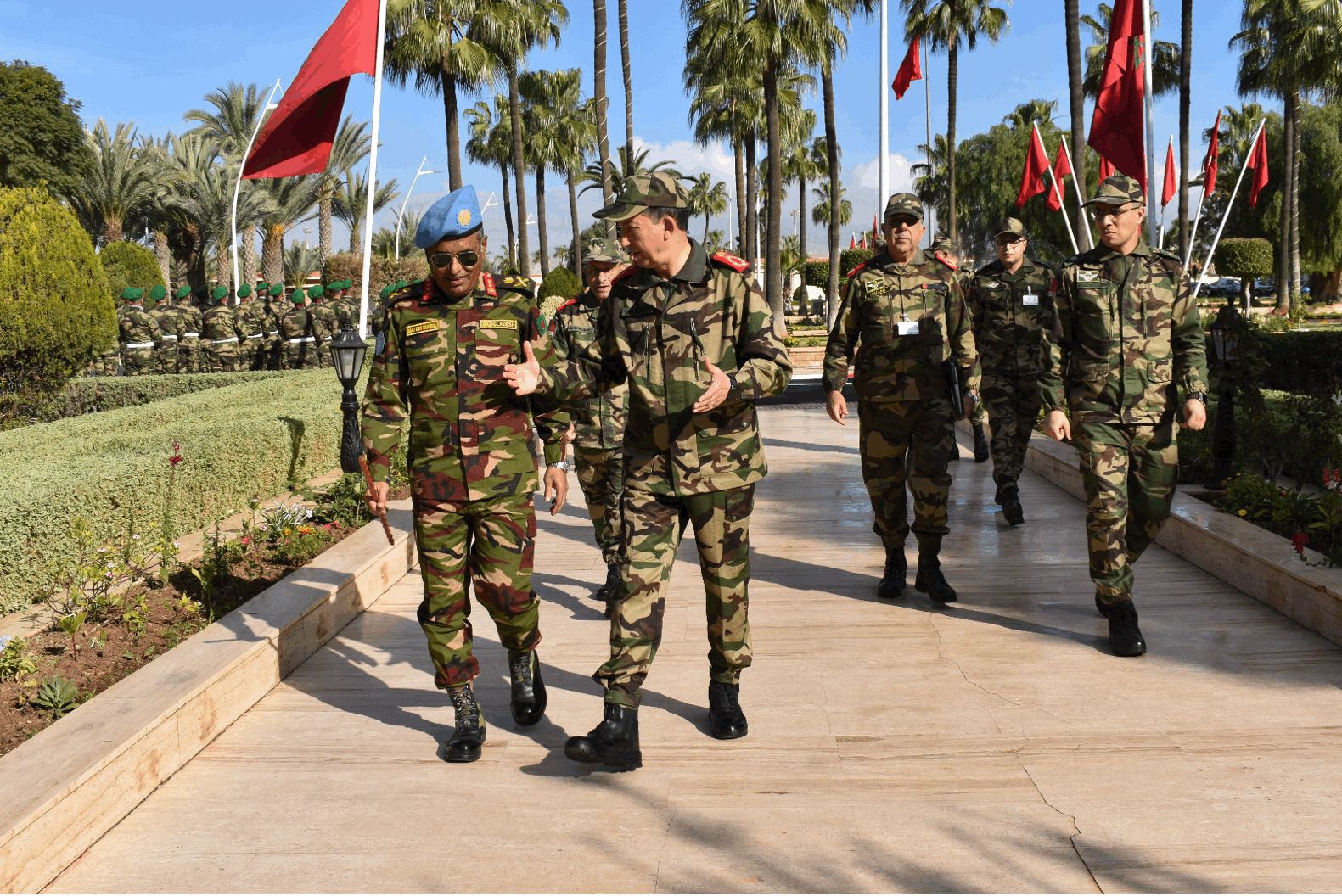  المفتش العام للقوات المسلحة الملكية يتباحث مع قائد قوة البعثة الأممية بالأقاليم الجنوبية للمملكة 